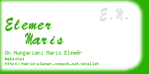 elemer maris business card